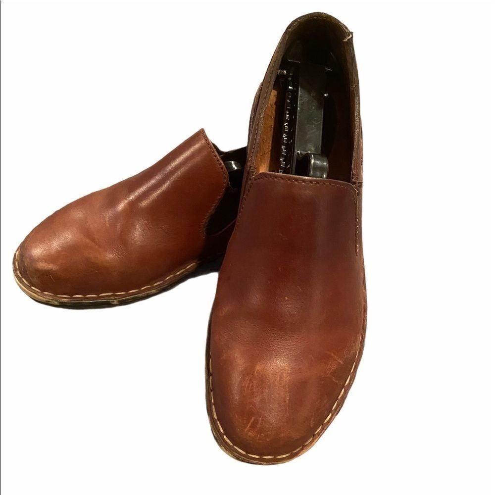 Born Men’s Leather Slip On Shoes Size 8 Brown